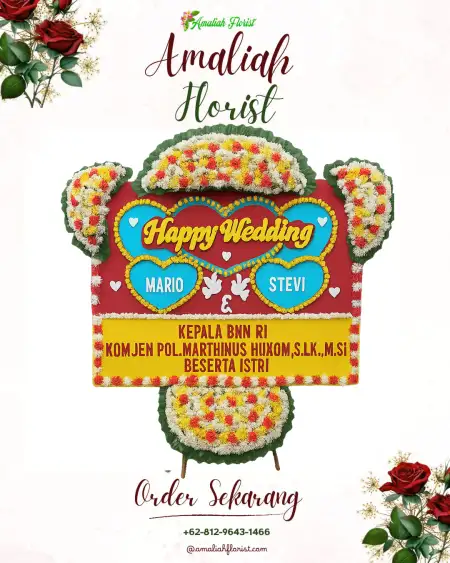Papan Bunga Pernikahan Randugunting